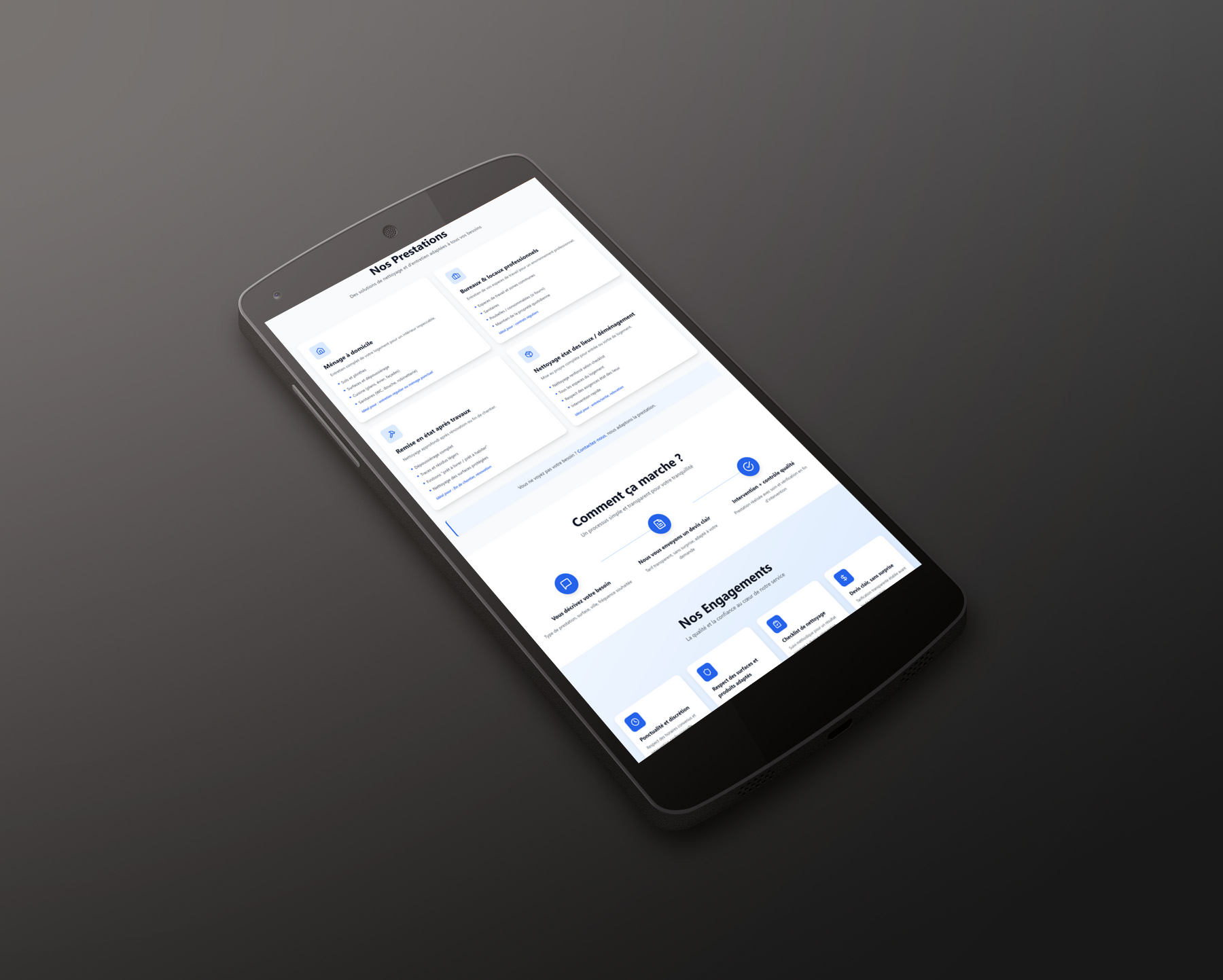 Maquette mobile Ménage — Fibonacci Studio