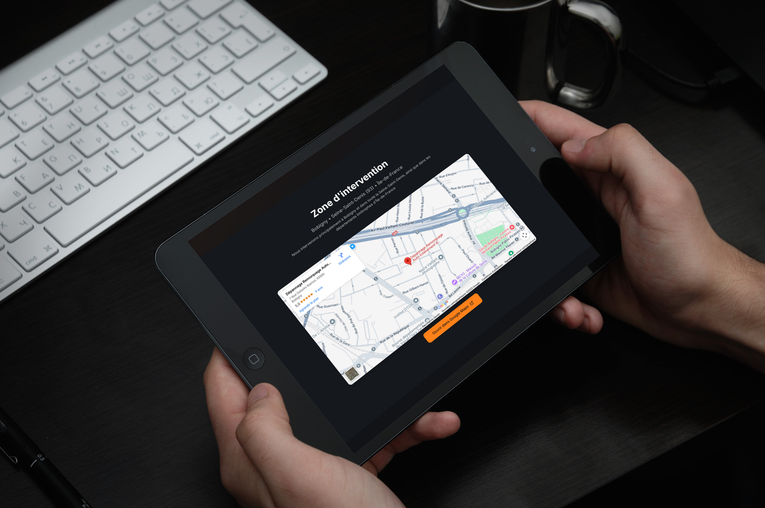 Maquette tablet Dépannage — Fibonacci Studio
